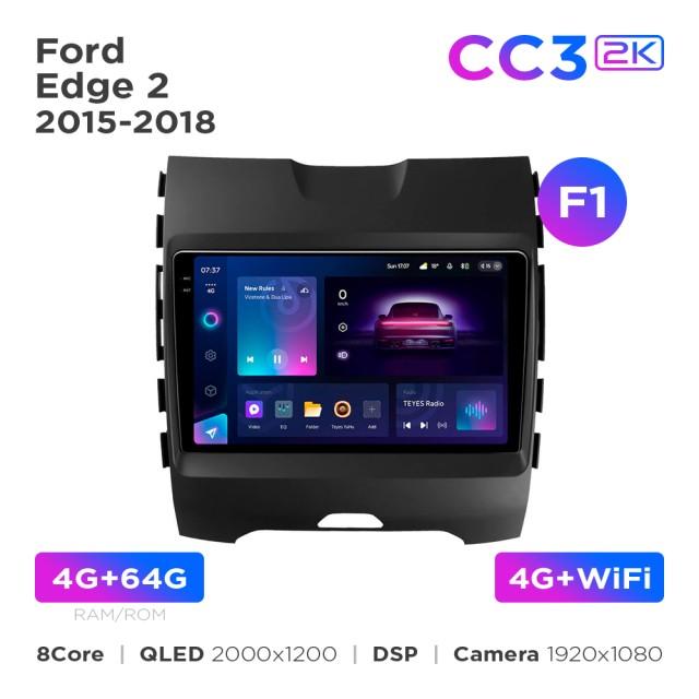 Radio samochodowe Teyes CC3 2k 4+64 Gb Ford Edge 2 2015-2018 (F1) 9"