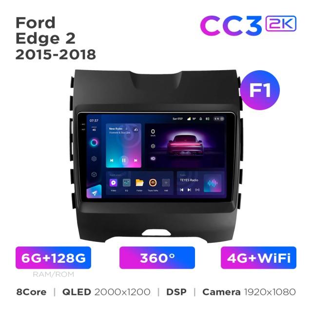 Radio samochodowe Teyes CC3 2k 6+128 Gb 360° Ford Edge 2 2015-2018 (F1) 9"