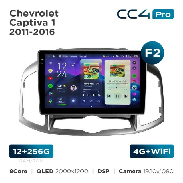 Radio samochodowe Teyes CC4 Pro 2k 12+256 Gb Chevrolet Captiva 1 2011-2016 (F2) 10"
