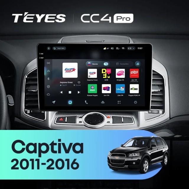 Radio samochodowe Teyes CC4 Pro 2k 8+128 Gb Chevrolet Captiva 1 2011-2016 (F2) 10"