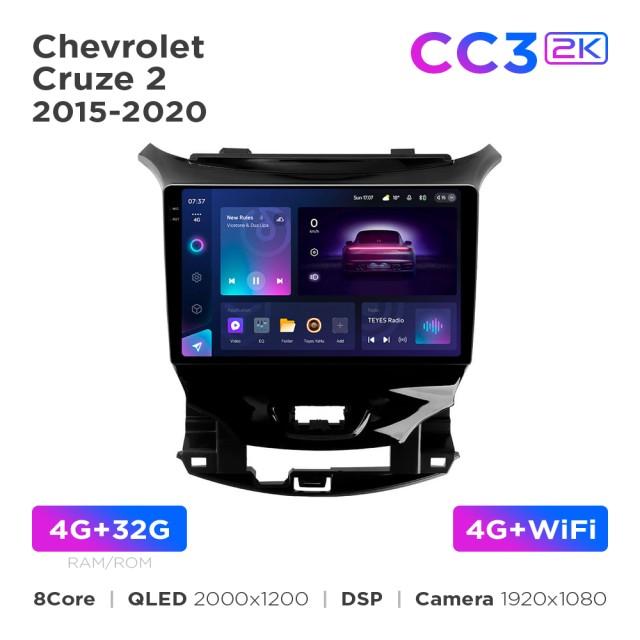 Radio samochodowe Teyes CC3 2k 4+32 Gb Chevrolet Cruze 2 2015-2023 9"