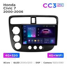 Radio samochodowe Teyes CC3 2k 4+32 Gb Honda Civic 7 2000-2006 9"