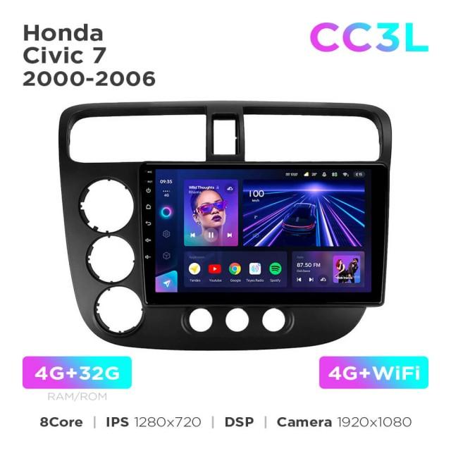 Radio samochodowe do Honda Civic 7 2000-2006 Teyes CC3L 4+32 Gb 9"