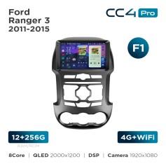 Radio samochodowe Teyes CC4 Pro 2k 12+256 Gb Ford Ranger 3 2011-2015 (F1) 9"