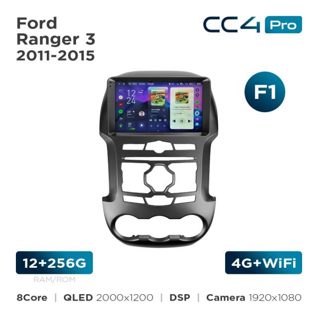 Radio samochodowe Teyes CC4 Pro 2k 12+256 Gb Ford Ranger 3 2011-2015 (F1) 9"