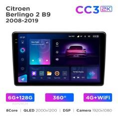 Radio samochodowe Teyes CC3 2k 6+128 Gb 360° Citroen Berlingo 2 B9 2008-2019 9