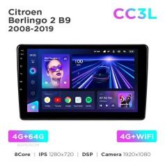 Radio samochodowe Teyes CC3L 4+64 Gb Citroen Berlingo 2 B9 2008-2019 9"