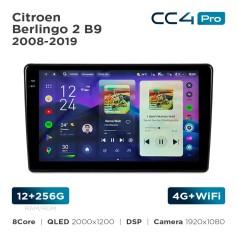 Radio samochodowe Teyes CC4 Pro 2k 12+256 Gb Citroen Berlingo 2 B9 2008-2019 9"