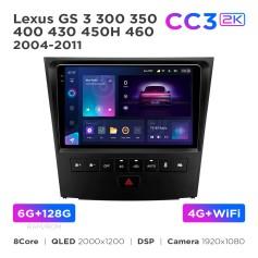 Radio samochodowe Teyes CC3 2k 6+128 Gb Lexus GS 3 300 350 400 430 450H 460 2004-2011 9"