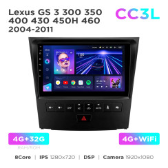 Radio samochodowe do Lexus GS 3 300 350 400 430 450H 460 2004-2011 Teyes CC3L 4+32 Gb 9"