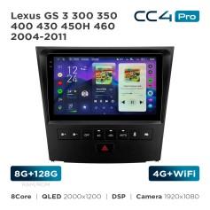 Radio samochodowe Teyes CC4 Pro 2k 8+128 Gb Lexus GS 3 300 350 400 430 450H 460 2004-2011 9"
