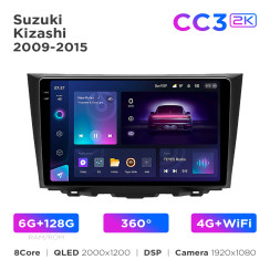 Radio samochodowe Teyes CC3 2k 6+128 Gb 360° Suzuki Kizashi 2009-2015 9"