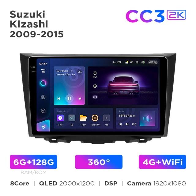 Radio samochodowe Teyes CC3 2k 6+128 Gb 360° Suzuki Kizashi 2009-2015 9"