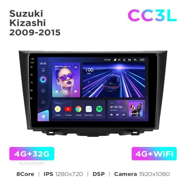 Radio samochodowe do Suzuki Kizashi 2009-2015 Teyes CC3L 4+32 Gb 9"