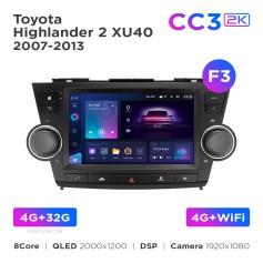 Radio samochodowe Teyes CC3 2k 4+32 Gb Toyota Highlander 2 XU40 2007-2013 (F3) 9"