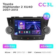 Radio samochodowe do Toyota Highlander 2 XU40 2007-2013 (F3) Teyes CC3L 4+32 Gb 9"