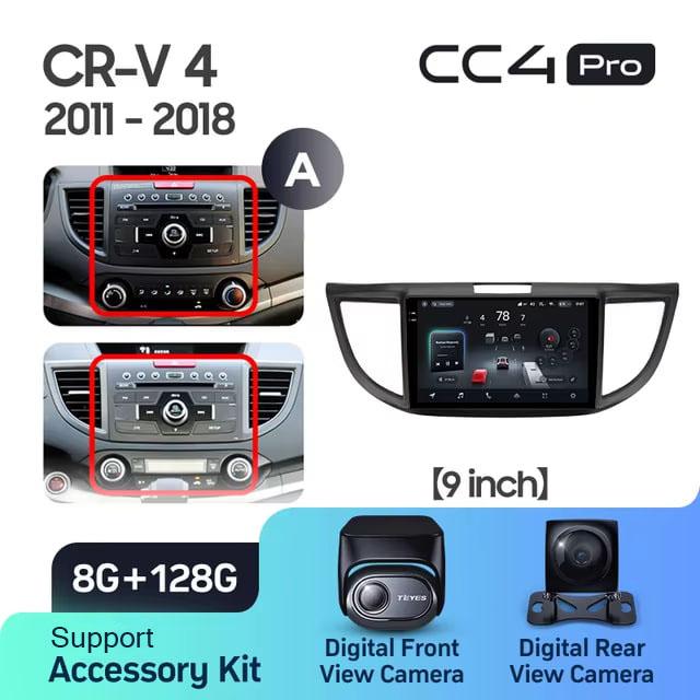 Radio samochodowe Teyes CC4 Pro 2k 8+128 Gb Honda CR-V 4 RM RE 2011-2018 (A) 9"