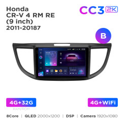 Radio samochodowe Teyes CC3 2k 4+32 Gb Honda CR-V 4 RM RE 2011-2018 (B) 9"