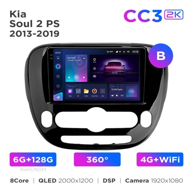 Radio samochodowe Teyes CC3 2k 6+128 Gb 360° Kia Soul 2 PS 2013-2019 (B) 9"