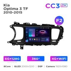 Radio samochodowe Teyes CC3 2k 6+128 Gb 360° Kia Optima 3 K5 TF 2010-2015 (F2) 9"