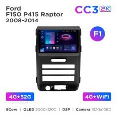 Radio samochodowe Teyes CC3 2k 4+32 Gb Ford F150 P415 Raptor 2008-2014 (F1) 9"