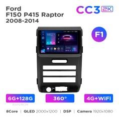 Radio samochodowe Teyes CC3 2k 6+128 Gb 360° Ford F150 P415 Raptor 2008-2014 (F1) 9