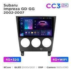Radio samochodowe Teyes CC3 2k 4+32 Gb Subaru Impreza GD GG 2002-2007 9"