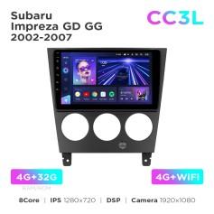Radio samochodowe do Subaru Impreza GD GG 2002-2007 Teyes CC3L 4+32 Gb 9"