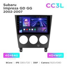 Radio samochodowe Teyes CC3L 4+64 Gb Subaru Impreza GD GG 2002-2007 9"