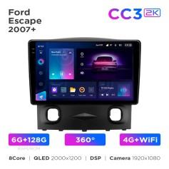 Radio samochodowe Teyes CC3 2k 6+128 Gb 360° Ford Escape 1 2007-2012 9"