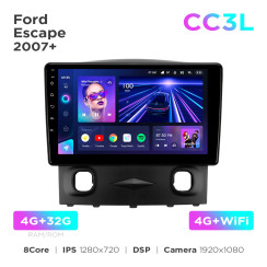 Radio samochodowe do Ford Escape 1 2007-2012 Teyes CC3L 4+32 Gb 9"