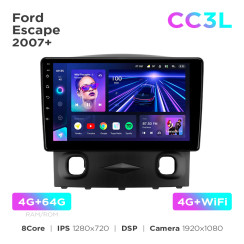 Radio samochodowe Teyes CC3L 4+64 Gb Ford Escape 1 2007-2012 9"