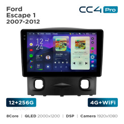 Radio samochodowe Teyes CC4 Pro 2k 12+256 Gb Ford Escape 1 2007-2012 9"
