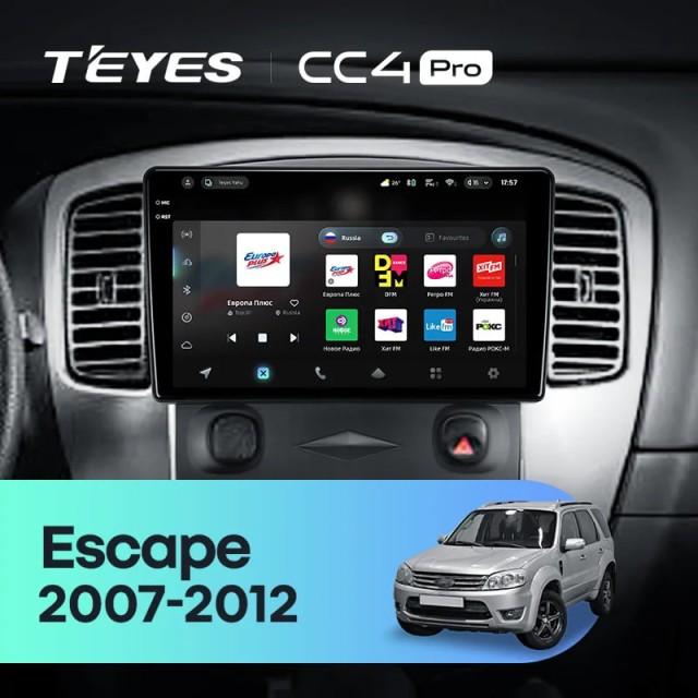 Radio samochodowe Teyes CC4 Pro 2k 8+128 Gb Ford Escape 1 2007-2012 9"