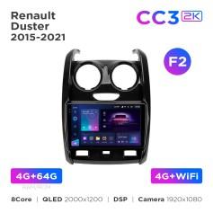 Radio samochodowe Teyes CC3 2k 4+64 Gb Renault Duster 2015-2021 / LADA Largus 2021 (F2) 9"