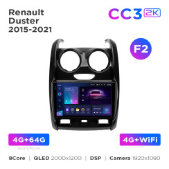Radio samochodowe Teyes CC3 2k 4+64 Gb Renault Duster 2015-2021 / LADA Largus 2021 (F2) 9"