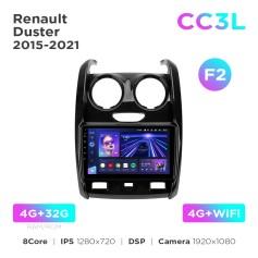 Radio samochodowe do Renault Duster 2015-2021 / LADA Largus 2021 (F2) Teyes CC3L 4+32 Gb 9"