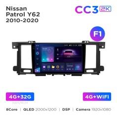 Radio samochodowe Teyes CC3 2k 4+32 Gb Nissan Patrol 6 Y62 2010-2020 (F1) 9"