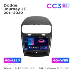 Radio samochodowe Teyes CC3 2k 6+128 Gb Dodge Journey JC 2011-2020 9"