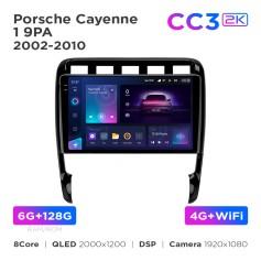 Radio samochodowe Teyes CC3 2k 6+128 Gb Porsche Cayenne 1 9PA 2002-2010 9"