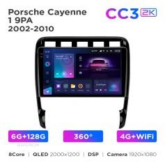 Radio samochodowe Teyes CC3 2k 6+128 Gb 360° Porsche Cayenne 1 9PA 2002-2010 9"