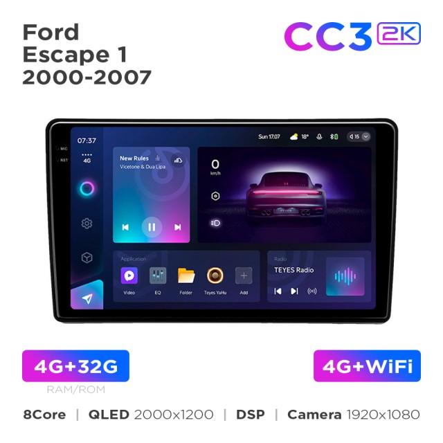 Radio samochodowe Teyes CC3 2k 4+32 Gb Ford Escape 1 2000-2007 9"