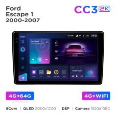 Radio samochodowe Teyes CC3 2k 4+64 Gb Ford Escape 1 2000-2007 9"