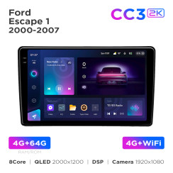 Radio samochodowe Teyes CC3 2k 4+64 Gb Ford Escape 1 2000-2007 9"