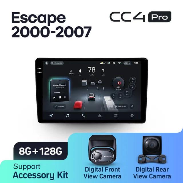 Radio samochodowe Teyes CC4 Pro 2k 8+128 Gb Ford Escape 1 2000-2007 9"