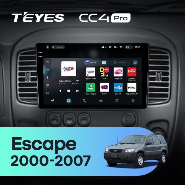 Radio samochodowe Teyes CC4 Pro 2k 8+128 Gb Ford Escape 1 2000-2007 9"