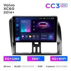 Radio samochodowe Teyes CC3 2k 6+128 Gb 360° Volvo XC60 1 2013-2017 (B) 9"