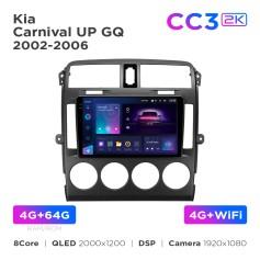 Radio samochodowe Teyes CC3 2k 4+64 Gb Kia Carnival UP GQ 2002-2006 9"
