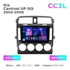 Radio samochodowe do Kia Carnival UP GQ 2002-2006 Teyes CC3L 4+32 Gb 9"