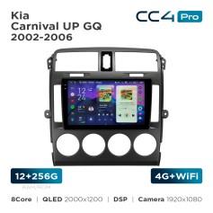 Radio samochodowe Teyes CC4 Pro 2k 12+256 Gb Kia Carnival UP GQ 2002-2006 9"